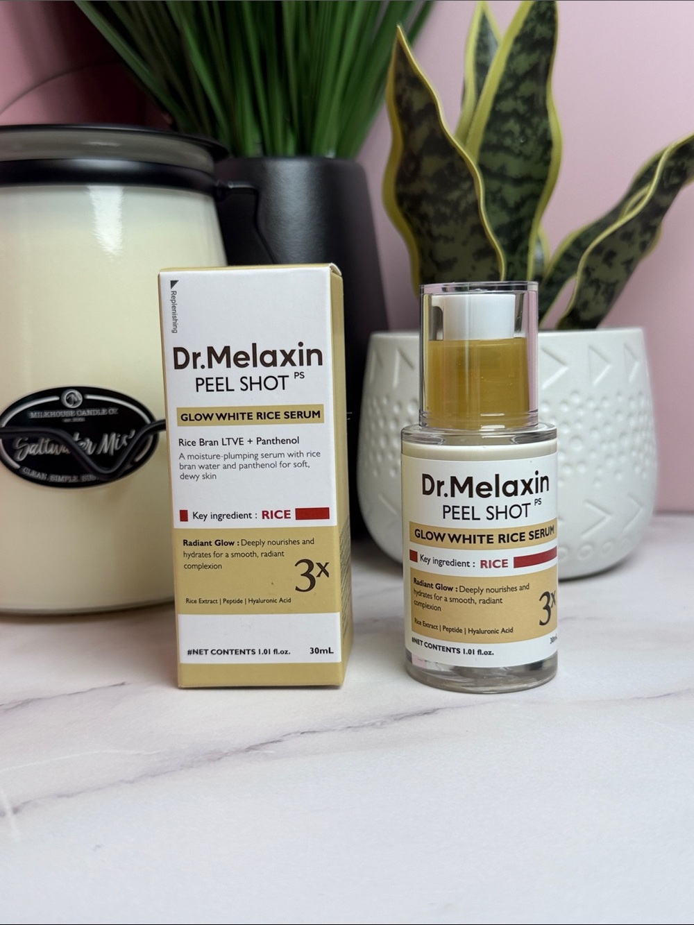 Peel Shot Glow White Rice Serum — White & Gold